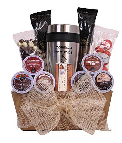 Gourmet coffee lover gift basket. Common Grounds - K-Cup Coffee Lover's Gift Basket | Coffee ...