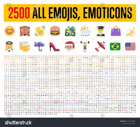 All Type Of Emojis Stickers Emoticons Flat Vector Illustration