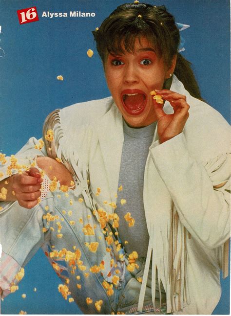 Alyssa Posing In 16 Magazine Pinup Spilling Her Popcorn Alyssa