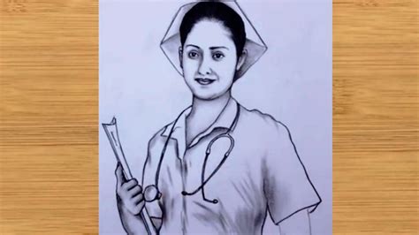 Pencil Drawing On Doctor Priceless Female Nurse Easy Way To Draw
