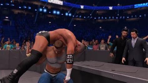 WWE 2K22 Injured Cena VS Tripple H No Disqualification Title Match