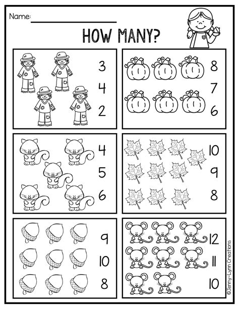 Kindergarten Math Worksheet Packets