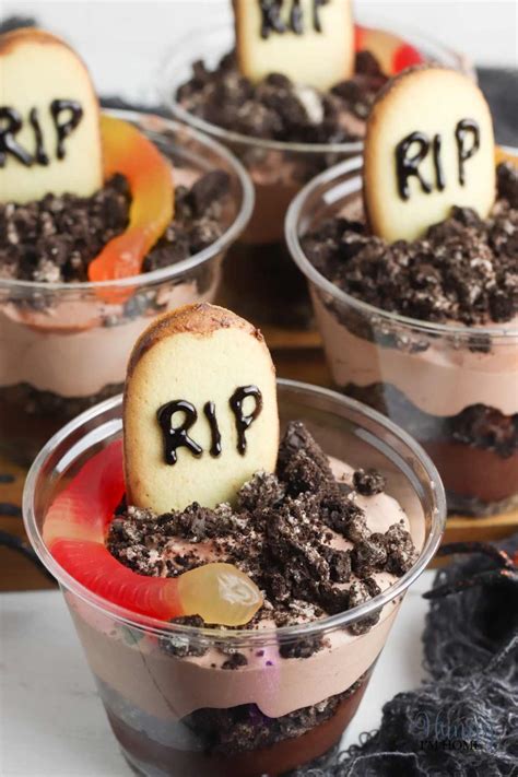 Easy No Bake Graveyard Pudding Cups Halloween Dessert For Your Party