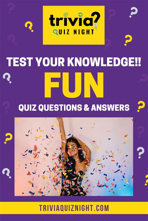 100 Fun Quiz Questions And Answers Trivia Quiz Night Fun Quiz Fun