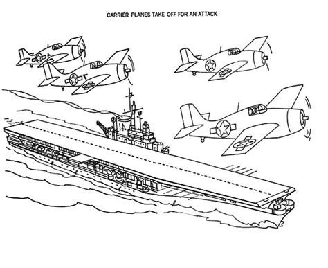 The popularity of airplanes has increased leaps and bounds with the production of animated films based on aircrafts like disney's planes. Aircraft Carrier Plane Take Off For An Attack Coloring ...