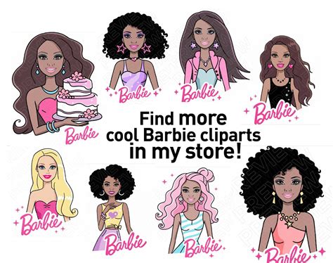 Barbie Afro SVG Barbie Doll Cut File Clipart Svg Png Etsy