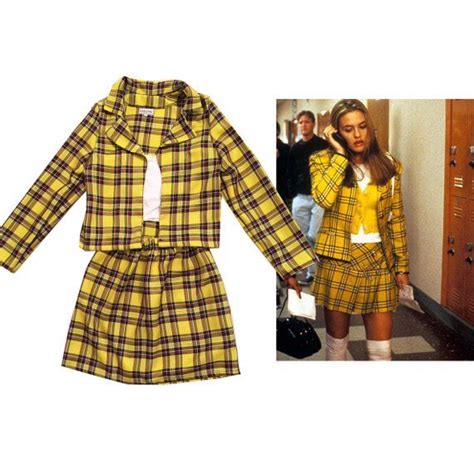 Chers Yellow Clueless Tartan Plaid Yellow High Waist Skirt And Open
