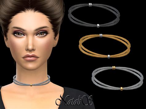 Double Crossed Cable Necklace By Natalis Sims 4 Jewelry