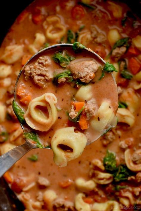 Gingery slow cooker chicken with cabbage slaw. This Slow Cooker Creamy Tortellini Soup is an easy filling ...