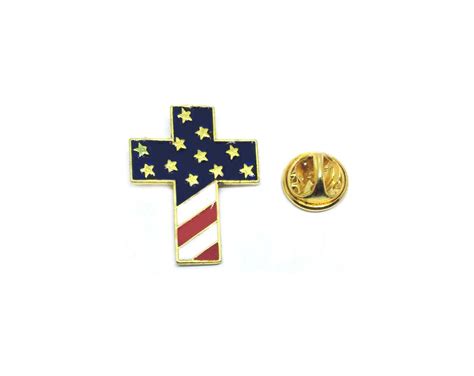 American Flag Cross Pins Finox