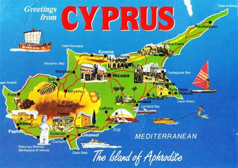 Mapa Turystyczna Cypru Atrakcje Turystyczne I Zabytki Cypru
