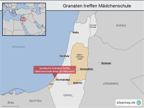 Stepmap Israel Gaza Konflikt Granaten Treffen M Dchenschule