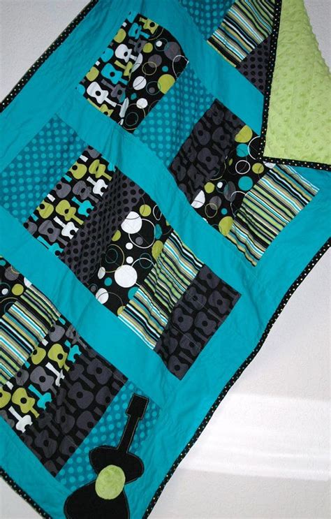 See more ideas about crib bedding, crib bedding sets, baby bed. Guitar Blankie | Baby boy cribs, Crib bedding boy, Baby ...