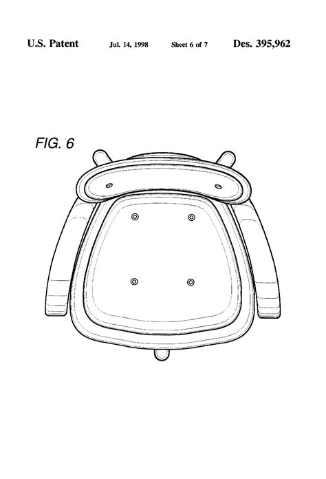 Patent Usd395962 Swivel Office Chair Especially For Office Use