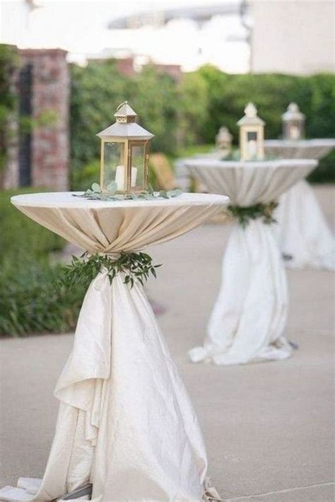 Wedding Cocktail Table With Lanterns Backyard Wedding Cocktail Table Decor Wedding Table