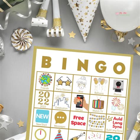 Printable New Year Games 140 Bingo Cards