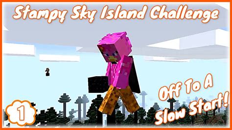 Stampy Sky Island Challenge 1 Off To A Slow Start Youtube