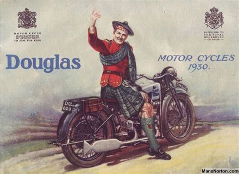 1930 Douglas Motorcycle Brochure British Motorcycles Cars And