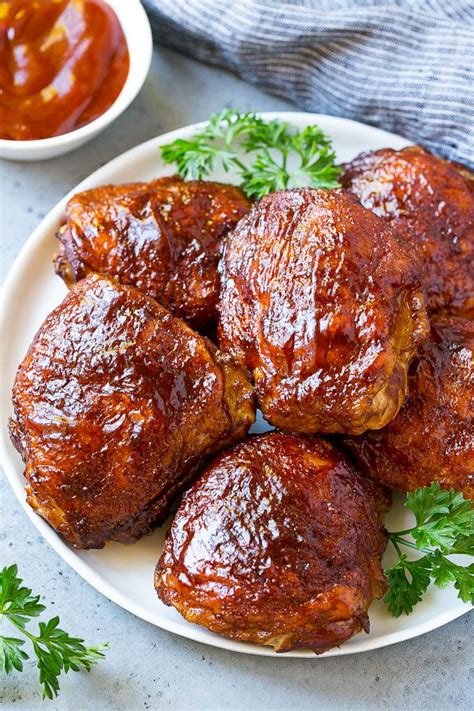 Here, they are paired with a fresh corn and tomato salad for a simple summer dinner. Smoked Chicken Thighs Recipe | Barbecue Chicken Thighs ...