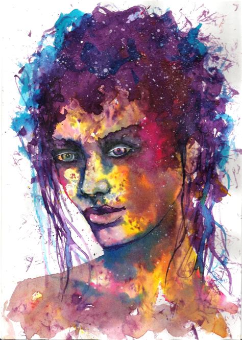 Women Face Watercolour Painting By Natalja Picugina