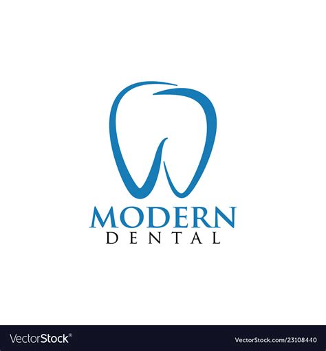 Modern Dental Logo Design Template Royalty Free Vector Image