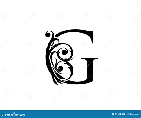 Calligrapic Letter G Graceful Royal Style Luxury Alphabet Arts Logo