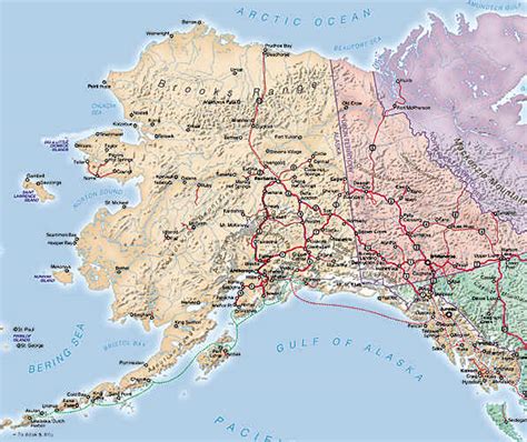 View state and federal mineral property information. About the USA - Travel & Geography > Alaska