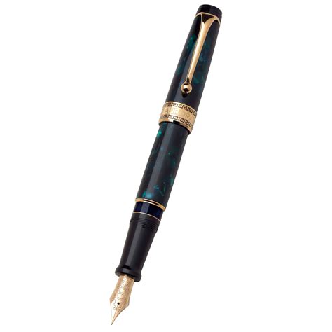 The pen barrel is like the handle of a pen. Aurora Optima Auroloide - Green Fountain Pen