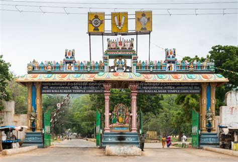 Puerta De Kallalagar Vishnu Temple Foto Editorial Imagen De Madurai