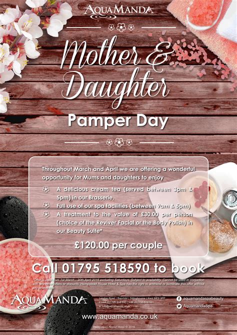 Treat Yourself And Your Mum To Our Mother And Daughter Pamper Day Available From March To April