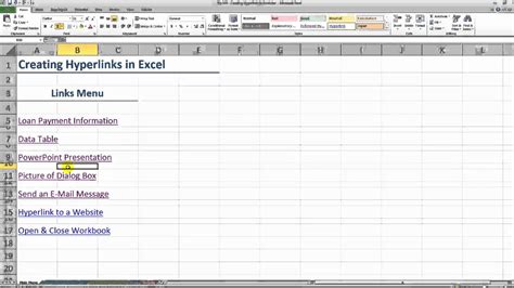 How To Create Hyperlinks In Excel Youtube