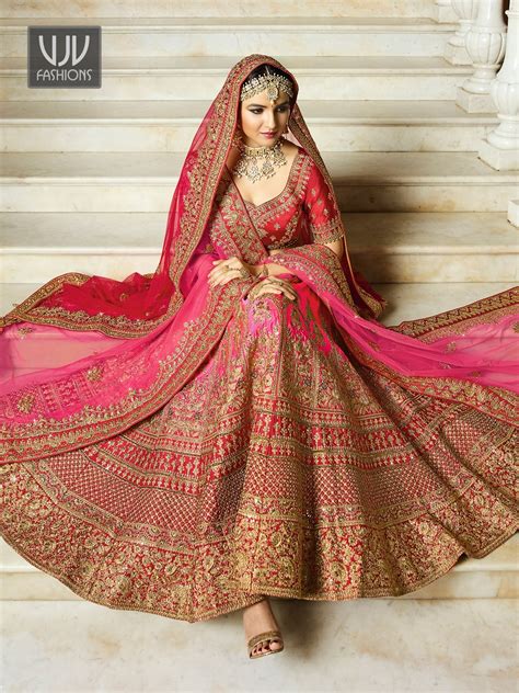Find the most beautiful wedding dress pictures for your project hd to 4k quality ready for commercial use no attribution required! Buy Bridal Pink Lehenga, Silk Wedding Lehenga Choli - VJV