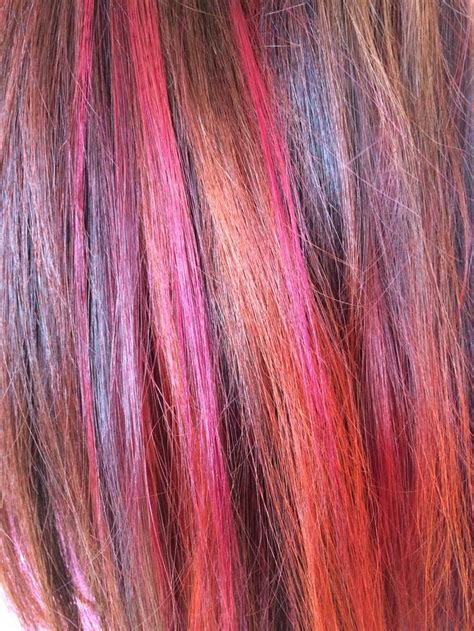 pin by mary broadbent on hair red hair with highlights pink hair pink hair highlights