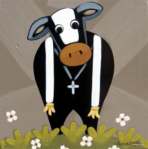 Pastorized Cow Art Cow Pictures Whimsical Art