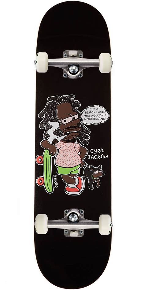 Create your own skateboard, longboard, griptape, penny board, street board, and trick board. Baker Caramba Skateboard Complete - Cyril Jackson - 8.3875