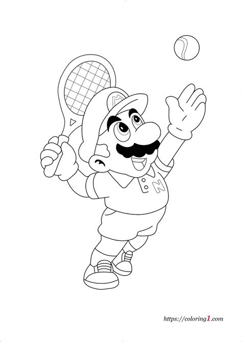 Mario Tennis Coloring Pages Free Coloring Sheets Free