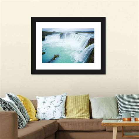 Godafoss Waterfall In The Northern Iceland Canvas Wall Art Tiaracle