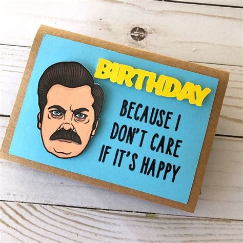 Ronald ulysses swanson is a fictional character portrayed by nick offerman from the situation comedy television series parks and recreation on nbc, created by greg daniels and michael schur.in the series, ron is the director of the parks and recreation department of fictional town of pawnee, indiana, and the immediate superior of series protagonist leslie knope (amy poehler) until knope's. Pin auf crafty cards
