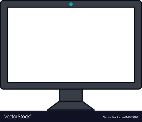 Computer Desktop With Template Icon Royalty Free Vector