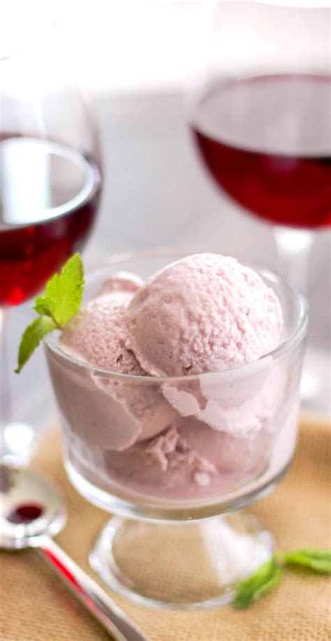 Healthy Red Wine Ice Cream Recipe No Sugar Added High Protein