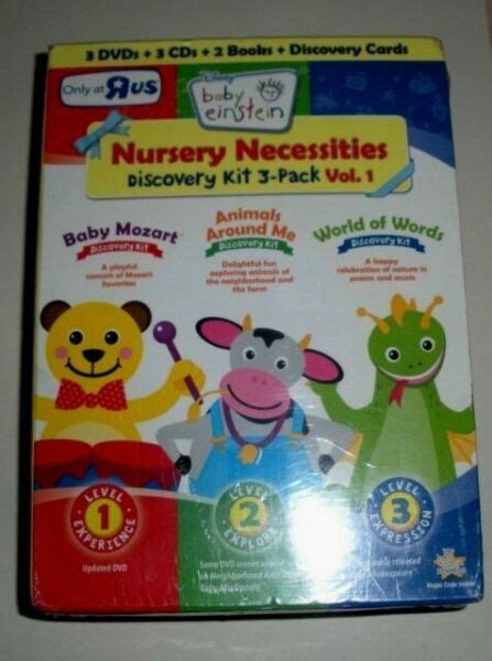 Disney Baby Einstein Nursery Necessities Discovery Kit 3 Pack Vol 1 For