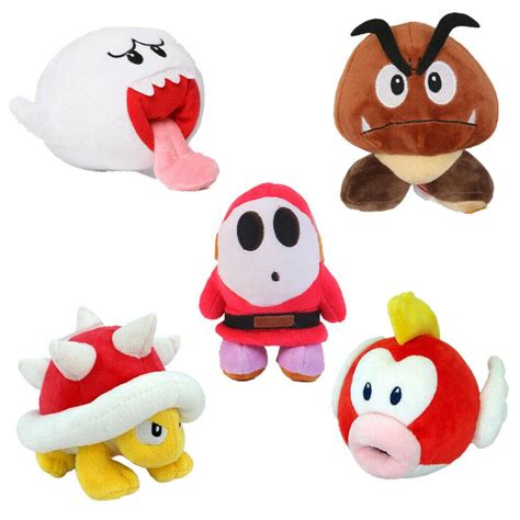 Super Mario Bros Boo Goomba Shy Guy Cheep Cheep Spiny Plush Doll Stuffed Toys 3879229345