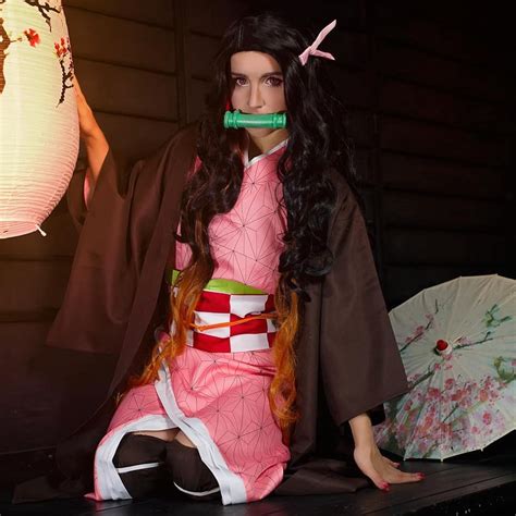 buy demon slayer kimetsu no yaiba nezuko kamado kimono cosplay costume for sale cosplay