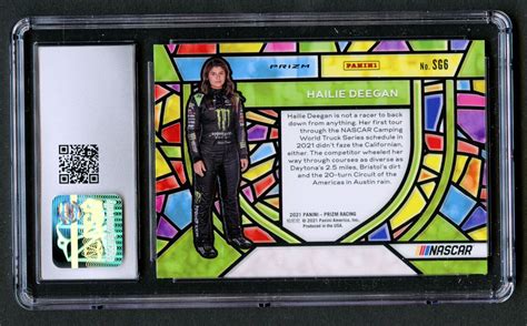 Hailie Deegan Sg6 Panini Prizm Racing 2021 Stained Glass Nascar Card