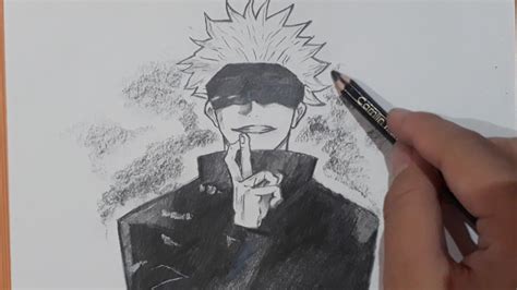 Satoru Gojo Quick Pencil Sketch Jujutsu Kaisen Youtube