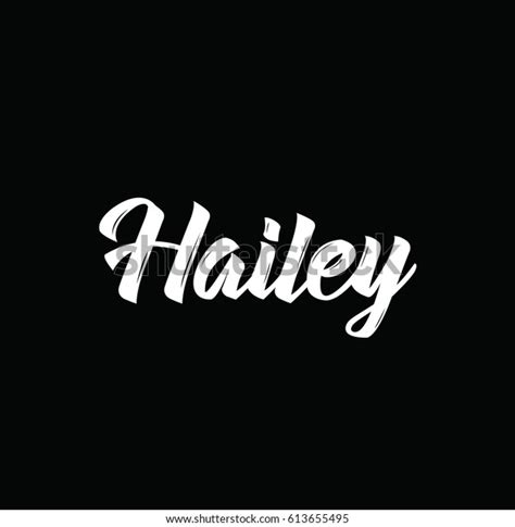Hailey Text Design Vector Calligraphy Typography Stock Vector Royalty