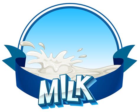 Fresh Milk With Text On Banner 431108 Vector Art At Vecteezy