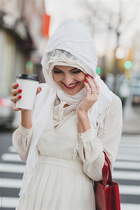 Happy Muslim Woman In Queens By Stocksy Contributor Lauren Lee