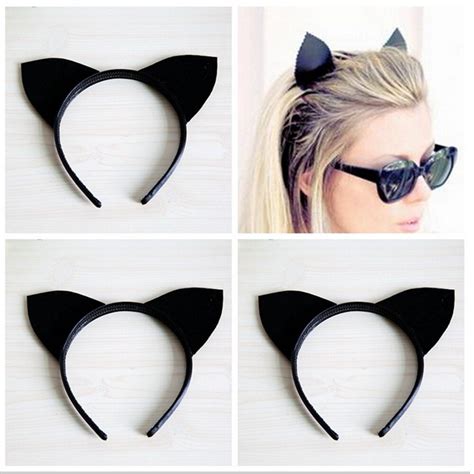 Sexy Black Cat Ears Headband Party Holiday Party Hoop Cute Reversible