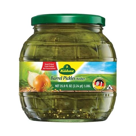 Kuehne Barrel Pickles In Jar 342 Oz The Taste Of Germany